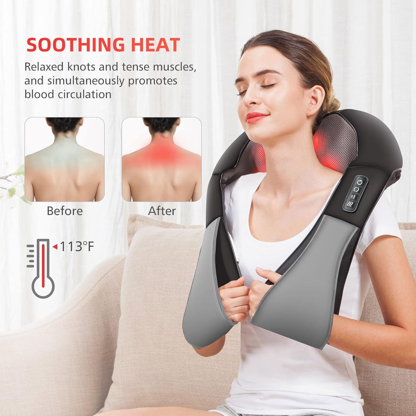 BlissFlex Shiatsu Massager Pillow