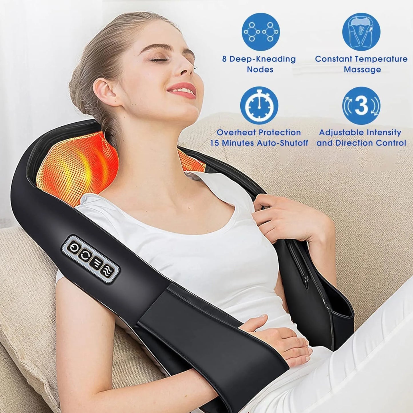 BlissFlex Shiatsu Massager Pillow